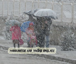 HAKKARİ DE KAR YAĞIŞI BAŞLADI