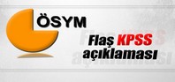 Flaş KPSS açıklaması