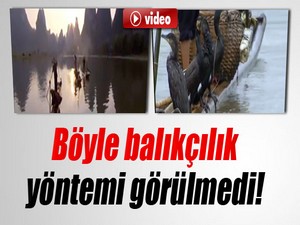 İlginç balık tutma yöntemi görenleri şaşırttı