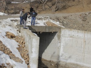 Durunkaya'da bir yıllık menfez zarar gördü