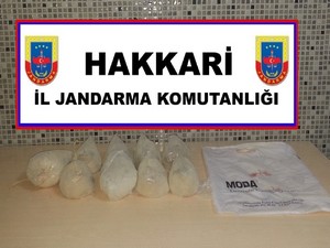 Hakkari Jandarma 5 kilo ele geçirdi