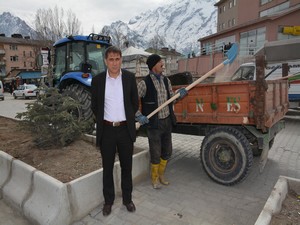 Hakkari'de orta refüjler'de temizlik çalışması