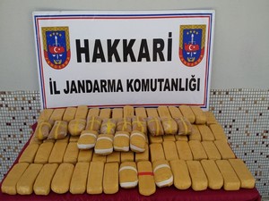 Hakkari'de 45 kilo 350 gram eroin ele geçirildi