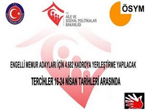 Engelli memur adaylarına müjde