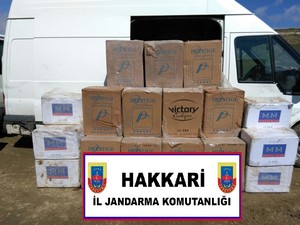 Hakkari'de 69 bin 500 paket kaçak sigara ele geçirildi