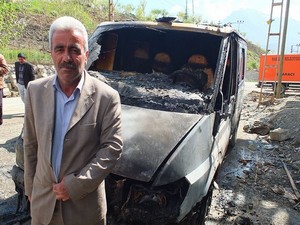 Park halindeki araç kundaklandı