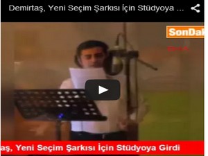 Demirtaş, yeni seçim şarkısı için stüdyoya girdi
