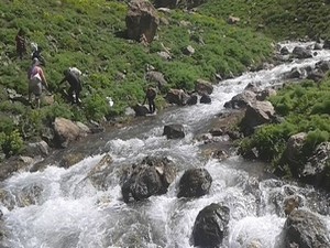 Dağ'da pancar toplalayan aileler mahsur kaldı