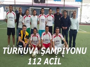 112 takımı turnuvanın şampiyonu oldu