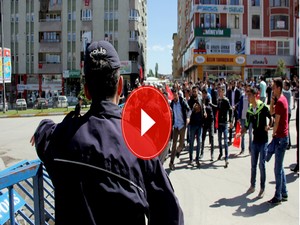 Erzurum'da Demirtaş'ın mitingi öncesi olaylar çıktı