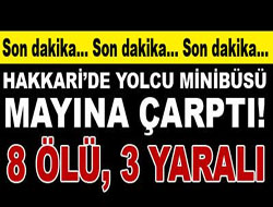Yolcu minibüsü mayına çarptı!