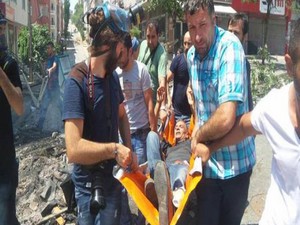 Bir gazeteci gaz fişeğiyle yaralandı