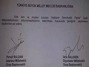 HDP dokunulmazlıkların kaldırılması için başvurdu