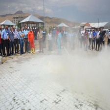 Yüksekova'da yangın tatbikatı