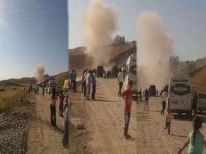 Dağlıca yolu üzerine bırakılan mayın infilak etti