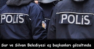 Sur ve Silvan Belediyesi eş başkanları gözaltında