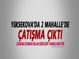 Yüksekova'da 2 mahalle'de çatışma çıktı