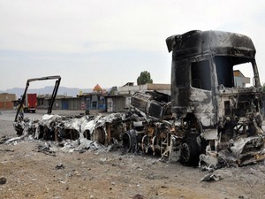 Şırnak’ta 5 TIR'ı ateşe verildi