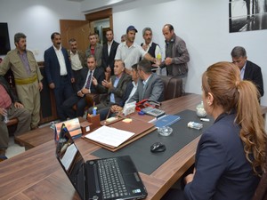 Eş Başkanlar temizlik şirketini ziyaret etti