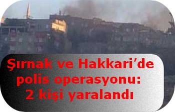 Şırnak ve Hakkari’de polis operasyonu: 2 kişi yaralandı