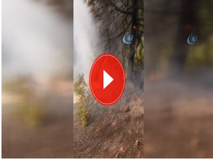 Düşürülen İHA alev alev böyle yandı!