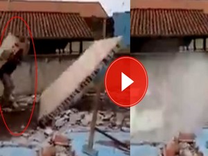 Üzerine duvar yıkıldı