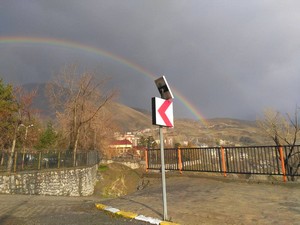 Gökkuşağı şehir merkezine renk kattı