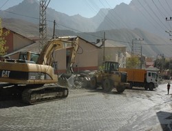 HEM caddesinde yol çalışması