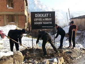 Hakkari belediyesinden çevre mücadelesi