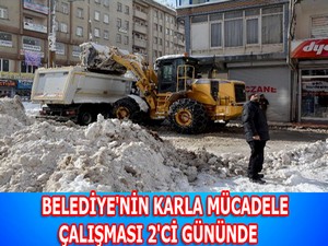 Hakkari'de karla mücadele çalışması