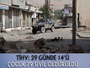 TİHV: 29 günde 14’ü çocuk 79 sivil öldürüldü