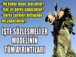 Sözleşmeli erlere 2 bin TL maaş