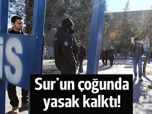 Sur'da 9 mahallede sokağa çıkma yasağı kaldırıldı