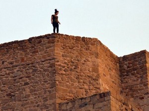 Niğde kalesinde intihar görüntülendi