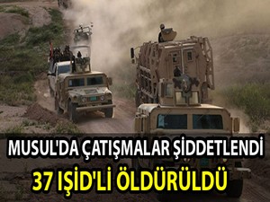 Musul'da 37 IŞİD'li öldürüldü