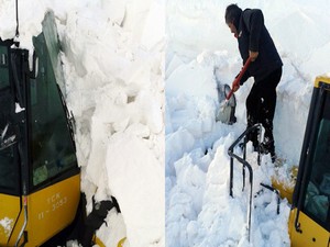Çığ altında kalan operatör kurtarıldı