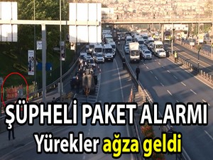 E-5 Karayoluna bırakılan piknik tüpü paniğe yol açtı