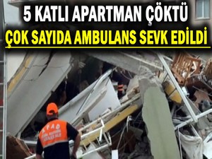 Çanakkale'de 5 katlı apartman çöktü