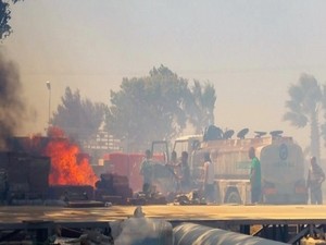 Benzin istasyonunda korkutan yangın