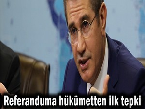 Referanduma hükümetten ilk tepki