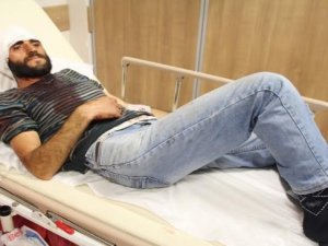 Ayı salırısında tekme darbeleri ile kurtuldu