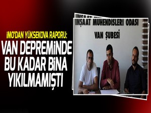 İMO’dan Yüksekova raporu: Van depreminde bu kadar bina yıkılmamıştı