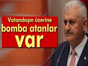 Halkın üzerine bomba atılıyor