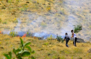 Hakkari’de anız yangını korkuttu