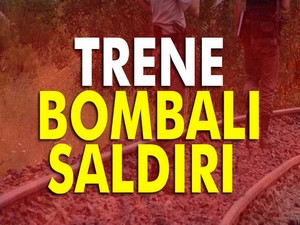 Yük trenine bombalı saldırı