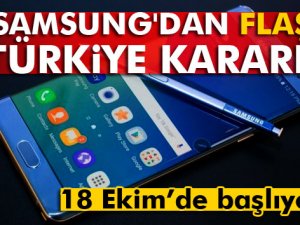Samsung'dan Galaxy Note 7 için Türkiye kararı