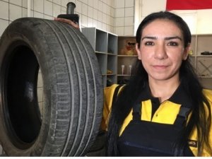 Kuaförlüğü bıraktı, oto lastikçisi oldu