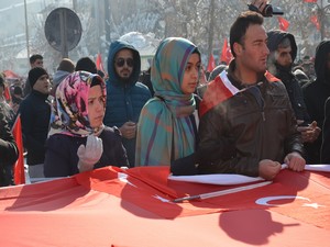 Yüksekova'da Kayseri saldırısına tepki!