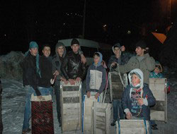Hakkari'de gece yarısı kayak keyfi