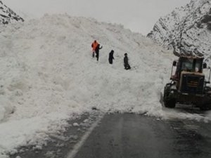 Düşen çığ vatandaşlar tarafından görüntülendi!